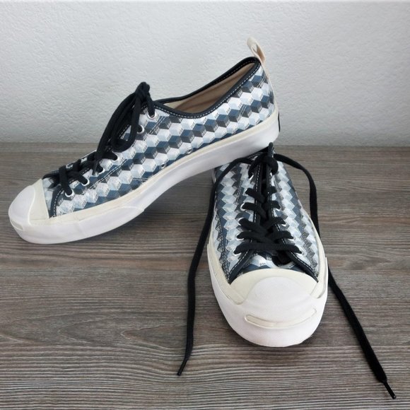 Converse Jack Purcell OX Sneakers Mens 13 - Womens 14.5 Unisex Navy White Egret